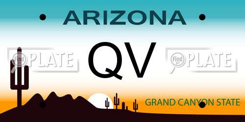 QV Arizona License Plate