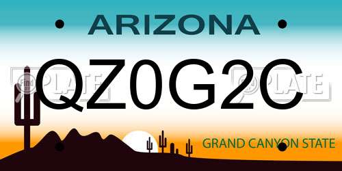 QZ0G2C Arizona License Plate