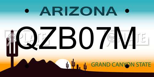 QZB07M Arizona License Plate