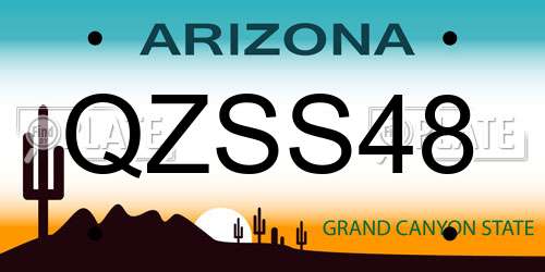QZSS48 Arizona License Plate