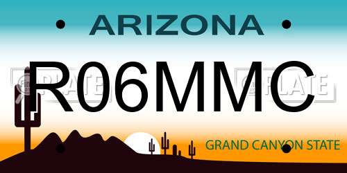 R06MMC Arizona License Plate