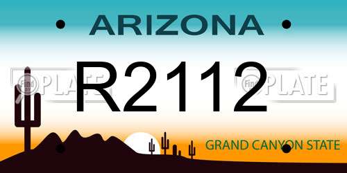 R2112 Arizona License Plate