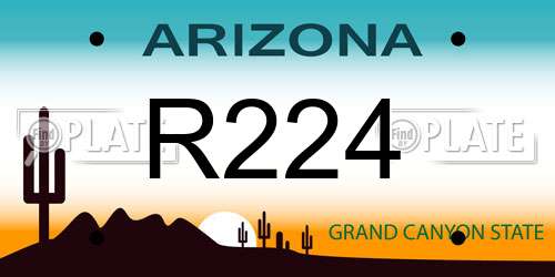 R224 Arizona License Plate