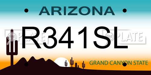 R341SL Arizona License Plate