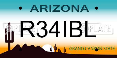 R34IBL Arizona License Plate