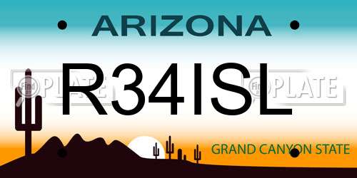 R34ISL Arizona License Plate