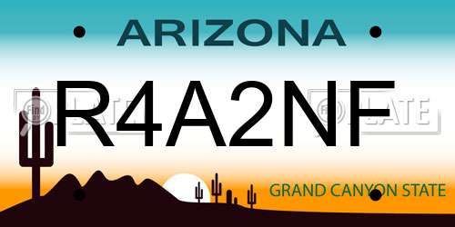 R4A2NF Arizona License Plate