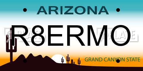 R8ERMO Arizona License Plate