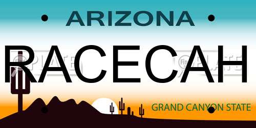 RACECAH Arizona License Plate