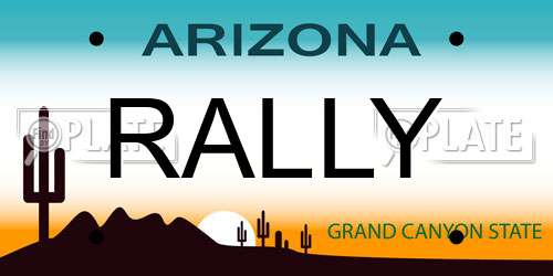 RALLY Arizona License Plate