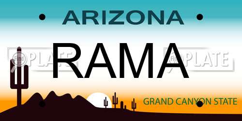 RAMA Arizona License Plate