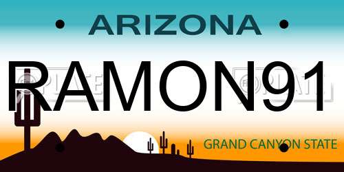 RAMON91 Arizona License Plate