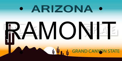 RAMONIT Arizona License Plate