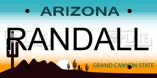 RANDALL Arizona License Plate