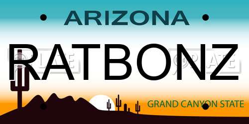 RATBONZ Arizona License Plate