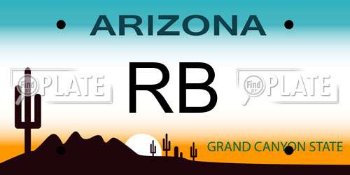 RB Arizona License Plate