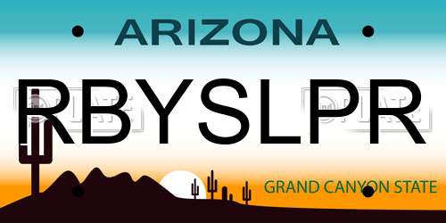 RBYSLPR Arizona License Plate