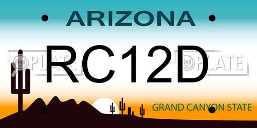 RC12D Arizona License Plate