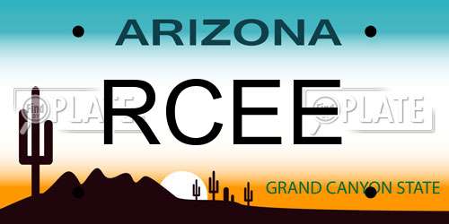 RCEE Arizona License Plate