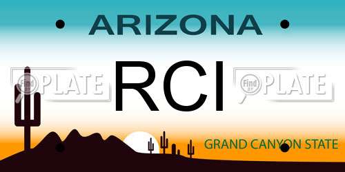 RCI Arizona License Plate