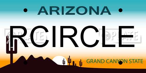 RCIRCLE Arizona License Plate