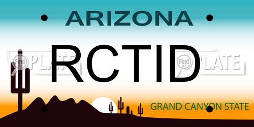 RCTID Arizona License Plate