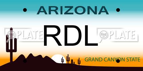 RDL Arizona License Plate