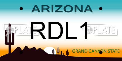 RDL1 Arizona License Plate