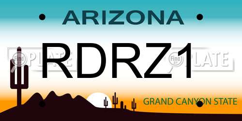 RDRZ1 Arizona License Plate