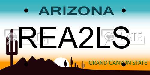REA2LS Arizona License Plate