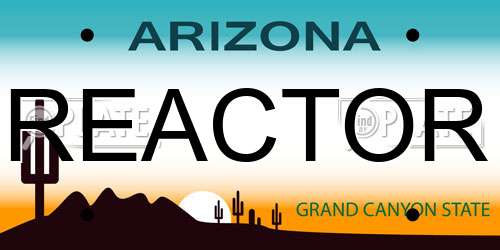 REACTOR Arizona License Plate