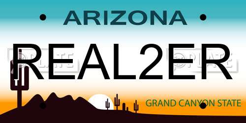 REAL2ER Arizona License Plate