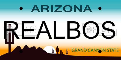 REALBOS Arizona License Plate
