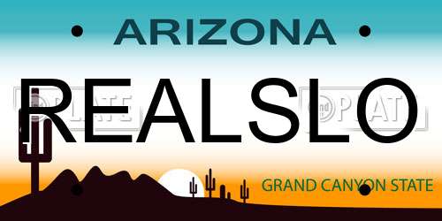 REALSLO Arizona License Plate