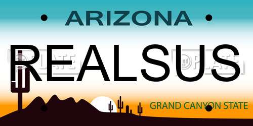REALSUS Arizona License Plate