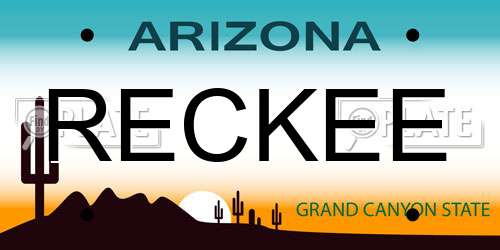 RECKEE Arizona License Plate