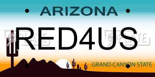 RED4US Arizona License Plate