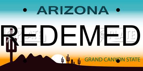 REDEMED Arizona License Plate