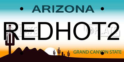 REDHOT2 Arizona License Plate