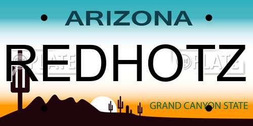 REDHOTZ Arizona License Plate