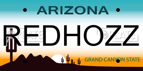 REDHOZZ Arizona License Plate