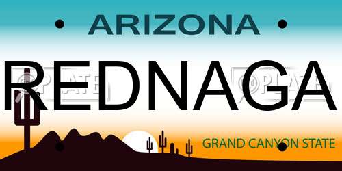 REDNAGA Arizona License Plate