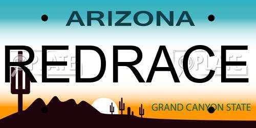 REDRACE Arizona License Plate