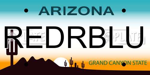 REDRBLU Arizona License Plate