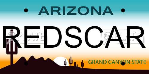 REDSCAR Arizona License Plate