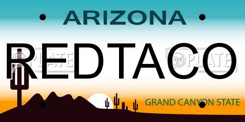 REDTACO Arizona License Plate