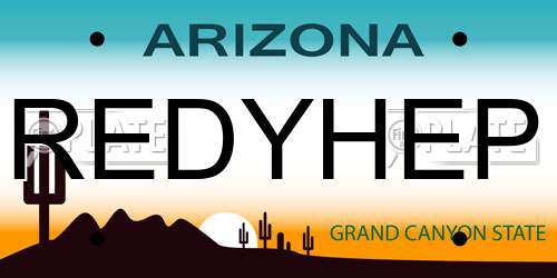 REDYHEP Arizona License Plate