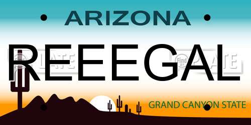 REEEGAL Arizona License Plate