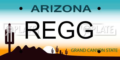 REGG Arizona License Plate