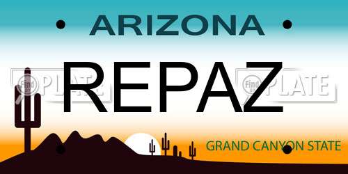 REPAZ Arizona License Plate